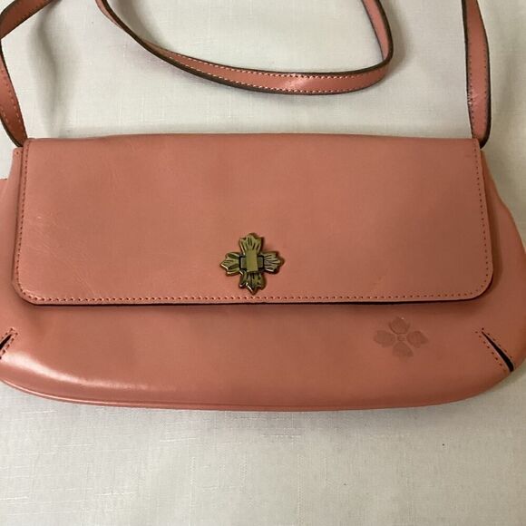 Patricia Nash Caprina Distressed Leather Crossbody/Clutch - Picture 1 of 12